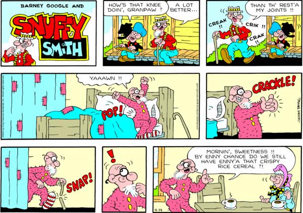 Barney Google And Snuffy Smith by Billy DeBeck on Sun, 14 Apr 2024