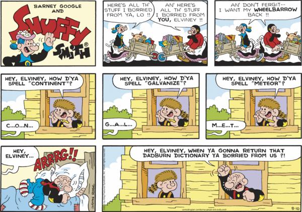 Barney Google And Snuffy Smith for 8/10/2025