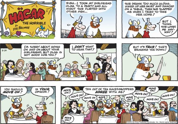 click or tap to zoom Hagar the Horrible for 8/24/2025