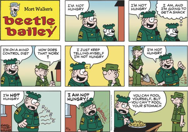 click or tap to zoom Beetle Bailey for 8/31/2025