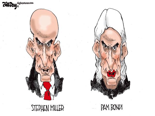 Stephen Miller and Pam Bondi
