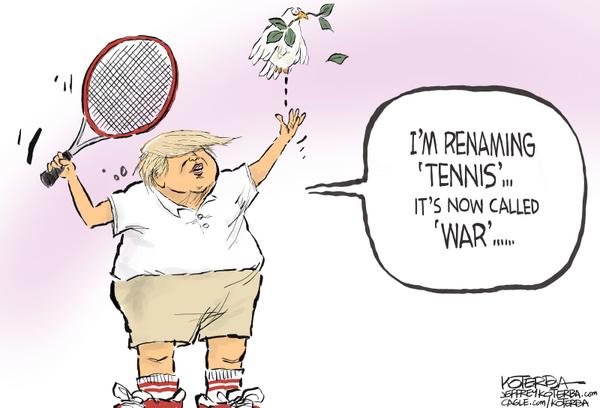 First, the Pentagon, and now tennis?