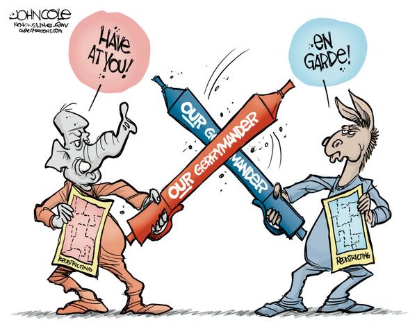 click or tap to zoom Dems and GOP gerrymandering duel
