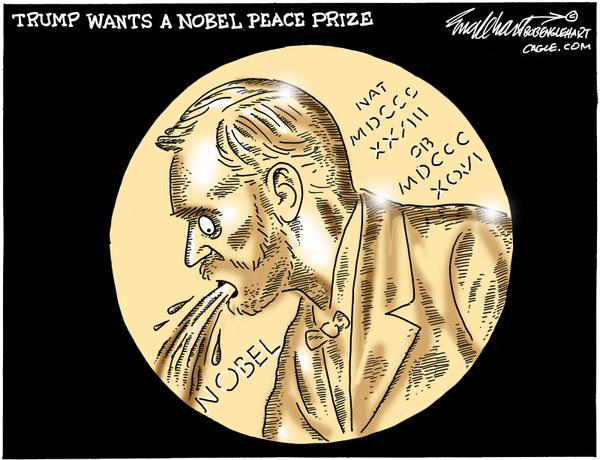 click or tap to zoom Trump Wants A Nobel Peace Prize