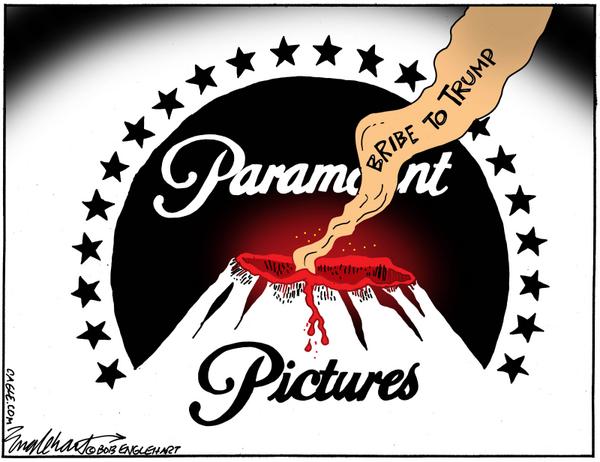 click or tap to zoom Paramount Merger And Trump
