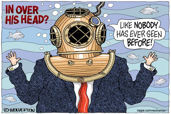 Trump Underwater Over His head