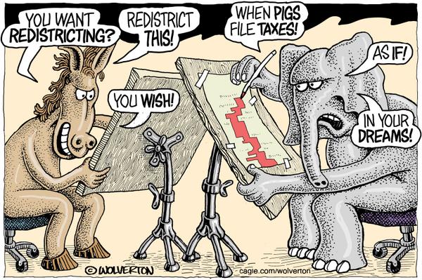 click or tap to zoom Dem and GOP Redistricting Wrangle