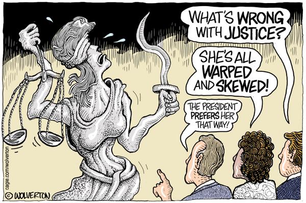 click or tap to zoom Justice Warped and Skewed Under Trump