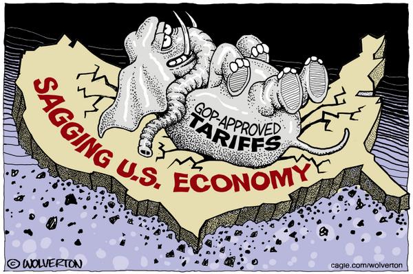 click or tap to zoom GOP Tariff Elephant Weighing Down US Economy
