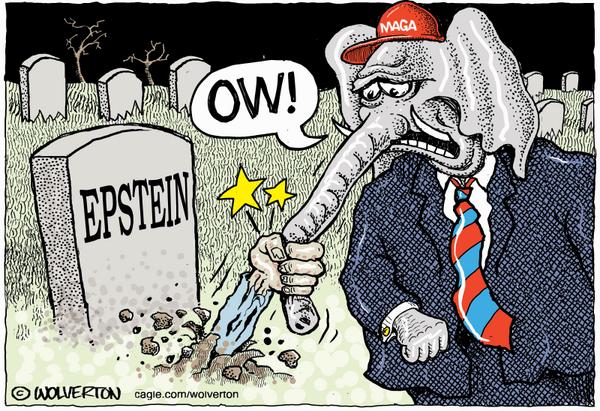 click or tap to zoom Epstein Grabs MAGA Elephant from the Grave