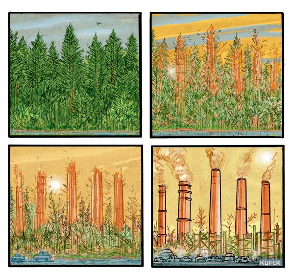 click or tap to zoom Forests Suffer As Our C02 Output Increases