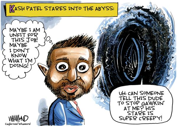 The Kash Patel stare