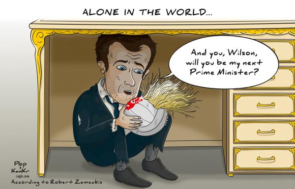 click or tap to zoom French political crisis Emmanuel Macron Cast Away
