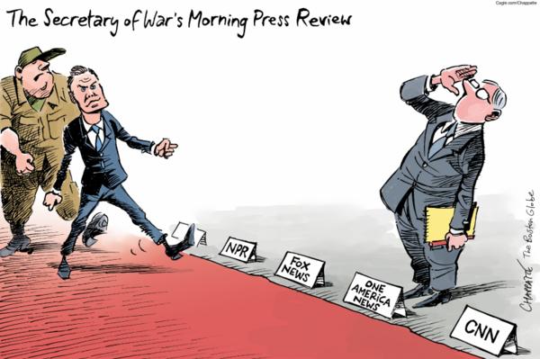 click or tap to zoom The Secretary of War’s Morning Press Review