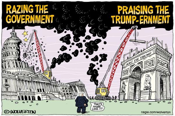 Cutting Government While Building an Arch