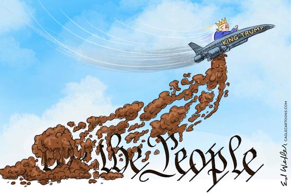 click or tap to zoom King Trump Feces On Constitution