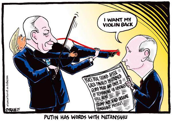 click or tap to zoom Putin Has Words With Netanyahu