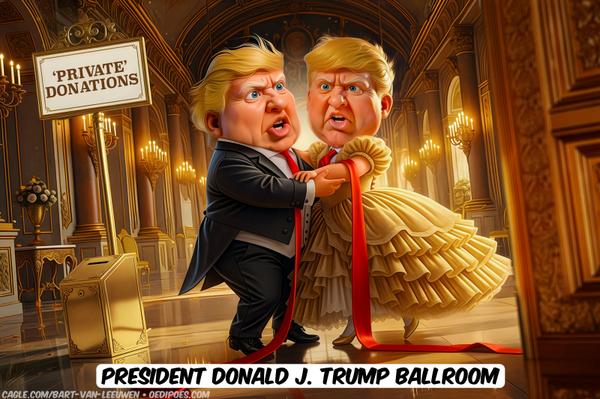 Trump dancing with Trump