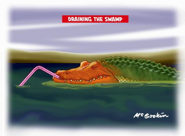 click or tap to zoom Trump Is The Swamp