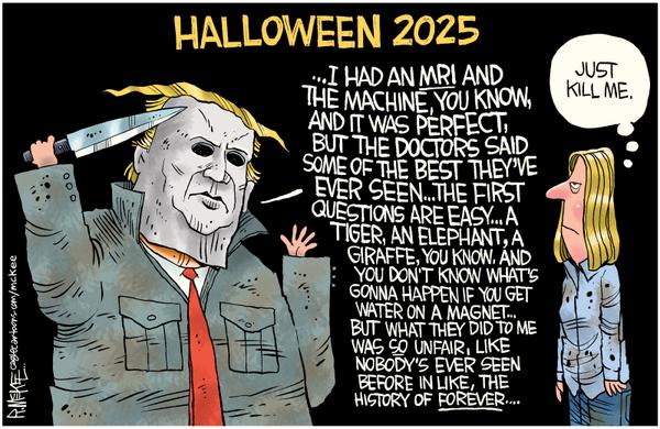 click or tap to zoom Trump as Michael Myers