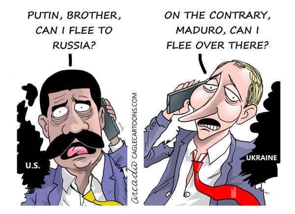 click or tap to zoom MADURO AND PUTIN, DICTATORS IN TROUBLE.