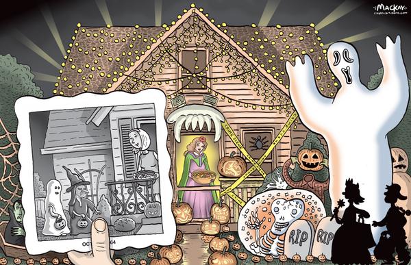 click or tap to zoom Halloween then and now