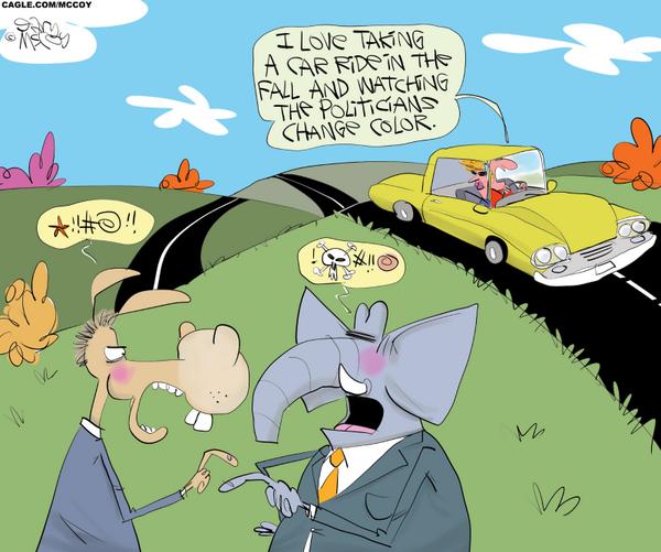 click or tap to zoom Politicians Change in Fall