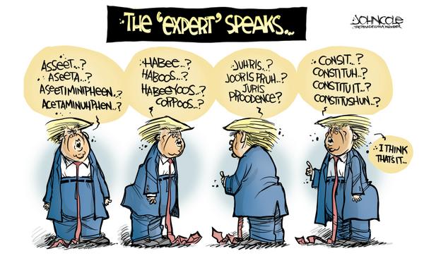 click or tap to zoom Trump mispronounces everything