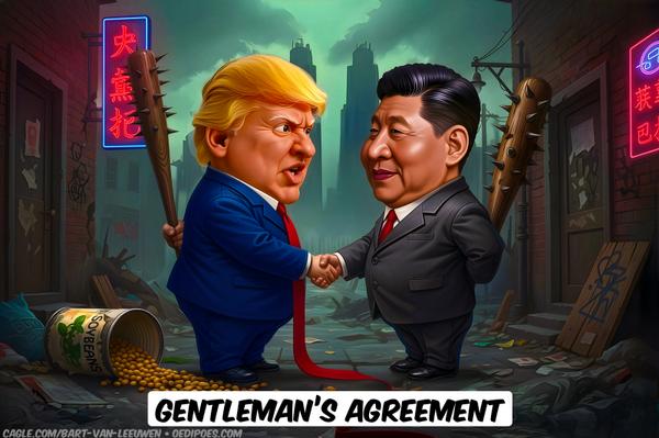 Trump and Xi shaking hands