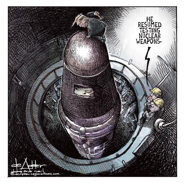 Trump tests nuclear weapons himself