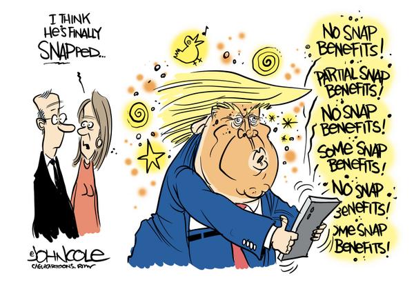 Trump snaps with reality on SNAP