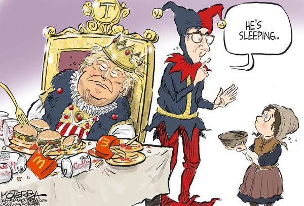 The president sleeps during the shutdown