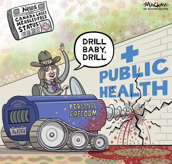 Danielle Smith drills through virus protection