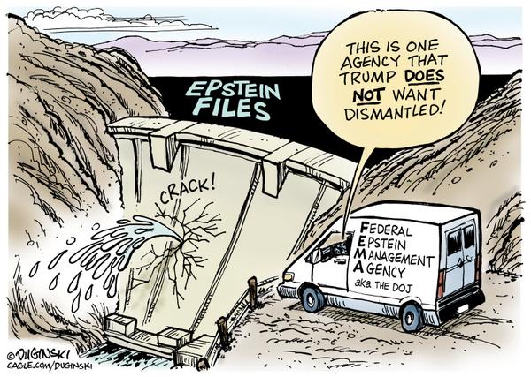 The dam holding back the torrent