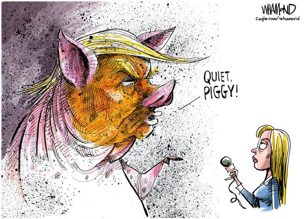 Trump calls female reporter Piggy
