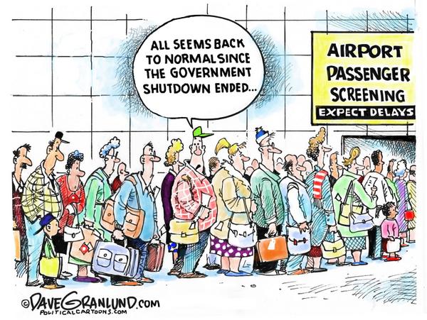 Airports after shutdown ends