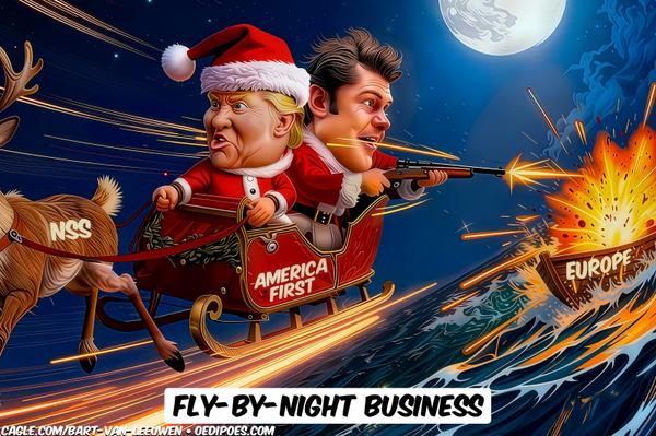 Trump and Hegseth flying in sled