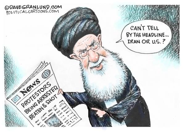 Protests in Iran and US