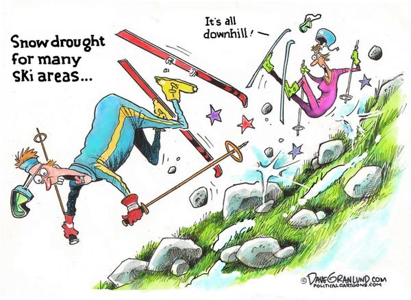 Ski areas with snow drought