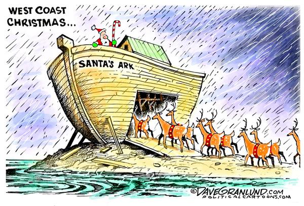West coast Xmas heavy rain