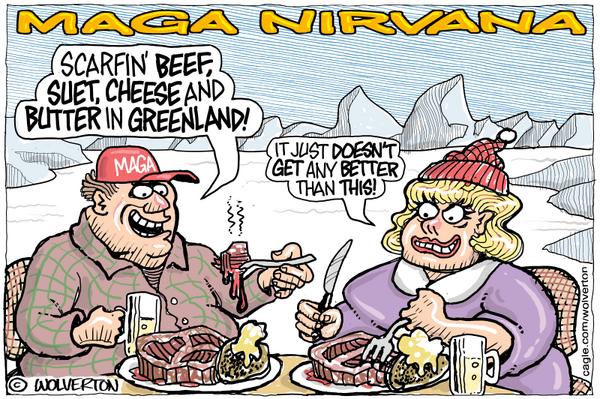 MAGA Couple Happily Eat Red Meat in Greenland