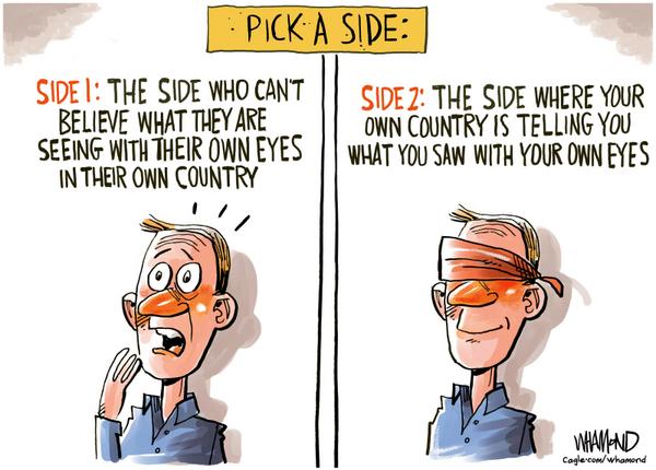 Ignoring the evidence of your own eyes