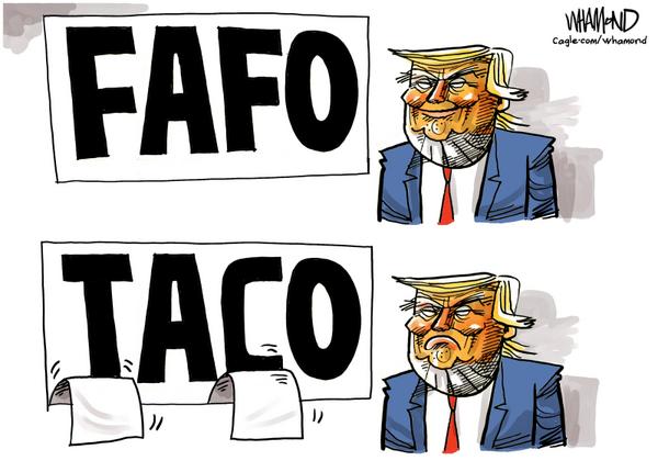 Trump Always Chickens Out