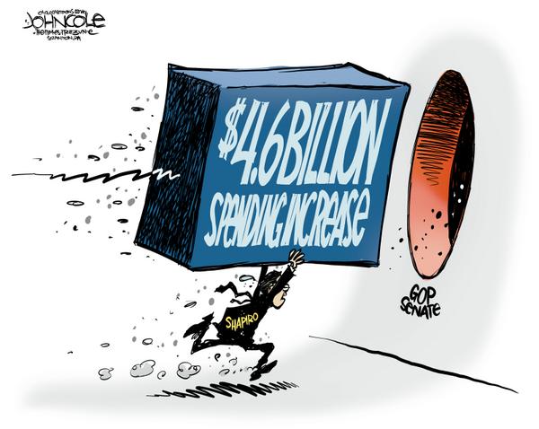 PA Shapiro spending increases vs the GOP Senate