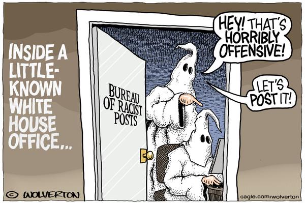 In the White House Bureau of Racist Posts