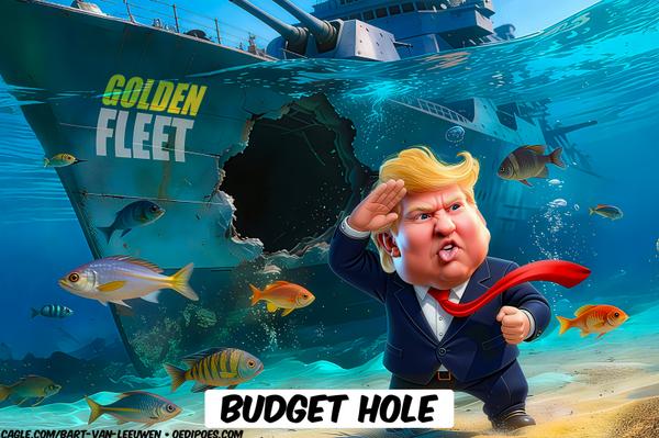 Trump salutig under water