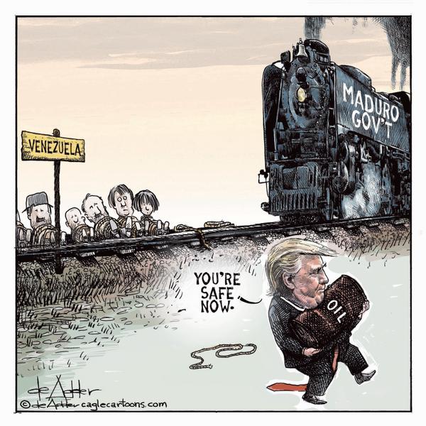 Trump saves oil from Maduro train