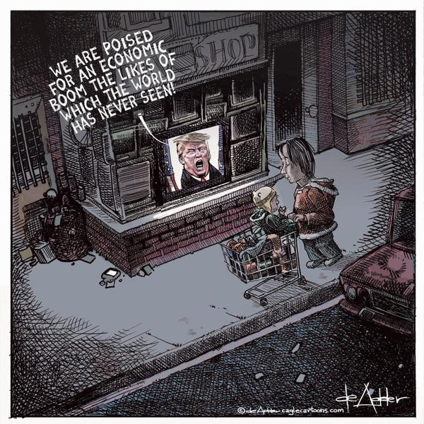 Trump declares economic boom