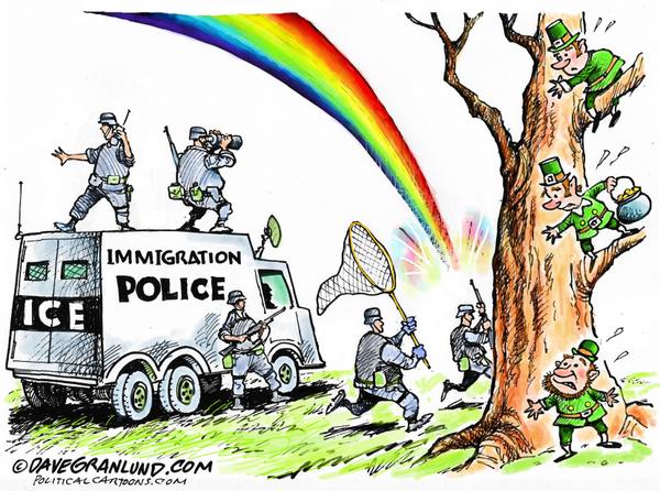 st patrick's day and ICE agents