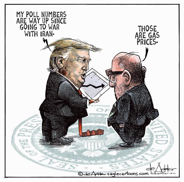 Trump Mistakes Soaring Gas Prices for Poll Numbers in Iran War Satire